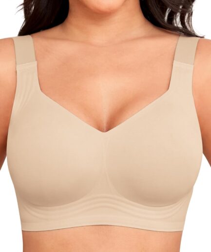 Women Wirefree Bras for Women Full Coverage No Underwire Everyday Bras Comfortable Wireless Padded Bras