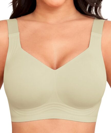Women Wirefree Bras for Women Full Coverage No Underwire Everyday Bras Comfortable Wireless Padded Bras