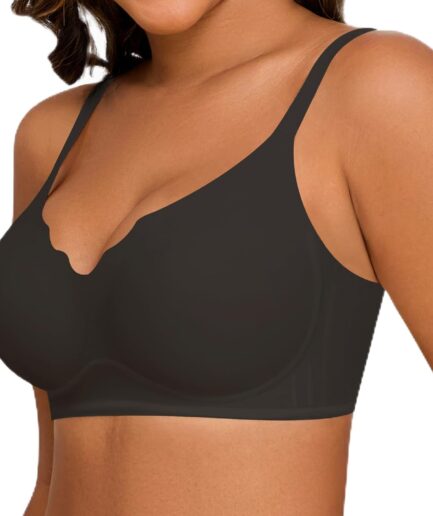 Womens Bras for Women Wireless Comfort Full Coverage Mesh Breathable Padded No Underwire Support T Shirt Bra