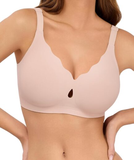 Bras for Women No Underwire Wave Push Up Wireless Bra Seamless Bras Full Coverage  Lift Everyday Bras