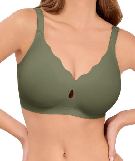 Bras for Women No Underwire Wave Push Up Wireless Bra Seamless Bras Full Coverage  Lift Everyday Bras