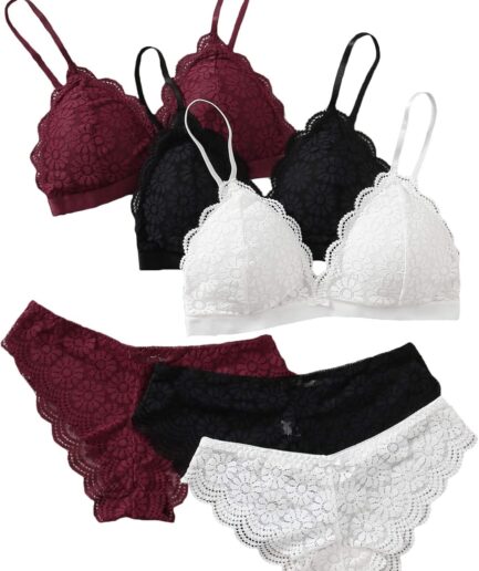 Women Sexy Lingerie Set Lace Matching Bra and Panty Set