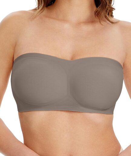 Smoothing Strapless Bras for Women Non-Slip Padded Bandeau Bra, Wireless Tube Top Bra Seamless for Large Bust