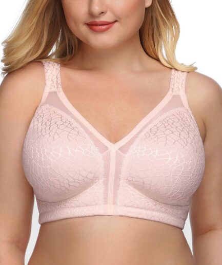 Women's Full Figure Minimizer Bras Comfort Large Busts Wirefree Non Padded Plus Size Bra