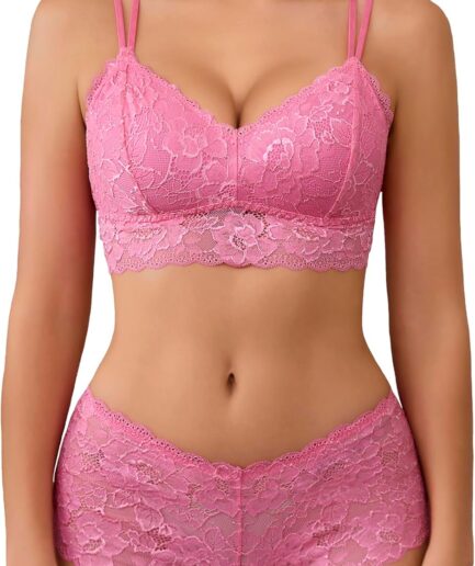 Sexy Lingerie Set for Women Lace Bra and Panty Set 2 Piece Lingerie Set Exotic Lingerie Sets