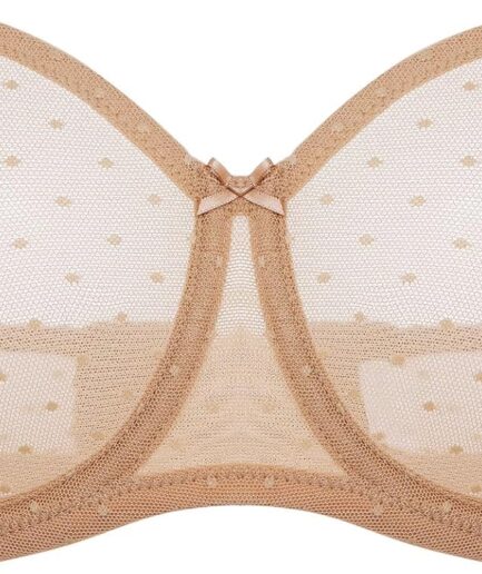 Women's Mesh Strapless Bra Sheer Unlined See Through Underwire Bras Plus Size