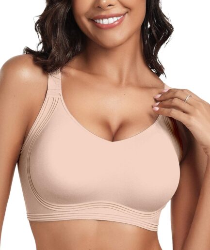Womens Seamless Push Up Bras No Underwire Full Coverage Comfortable Bra V Neck  Wireless Everyday Bra